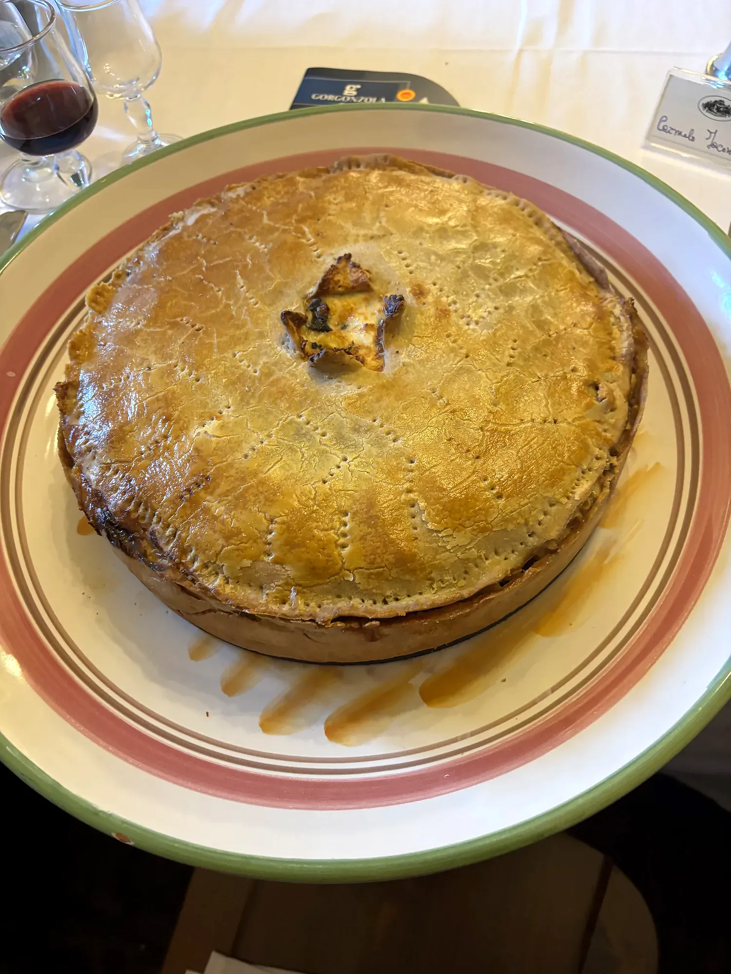 Il timballo del Convivio d'inverno prima del servizio