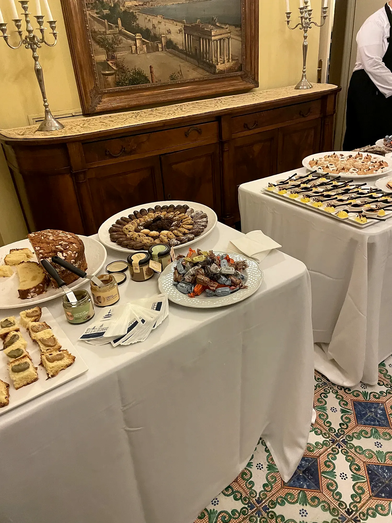 Il buffet preparato per il Natale delle Due Sicilie