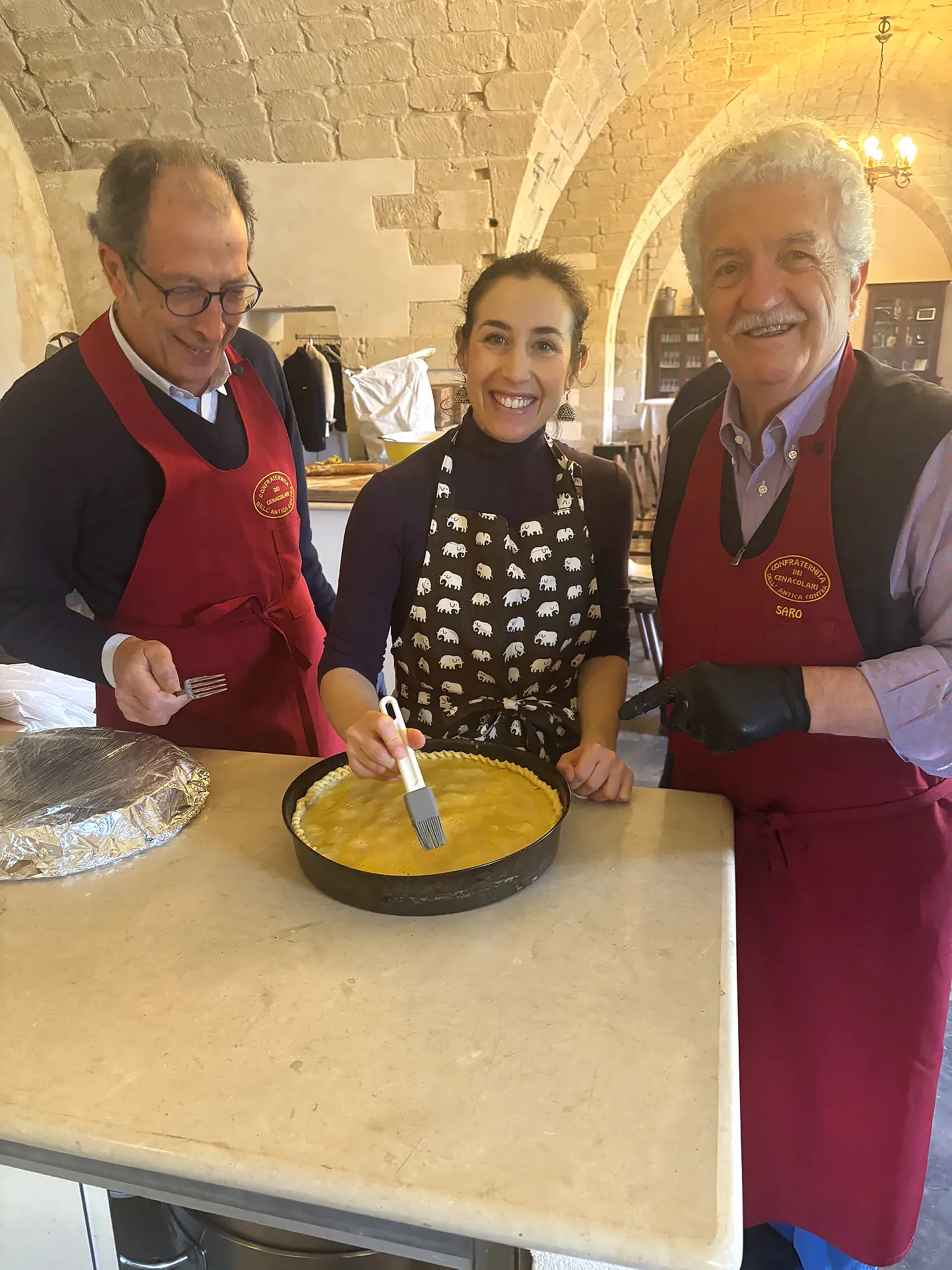 Preparazione di una torta salata per il pranzo pasquale