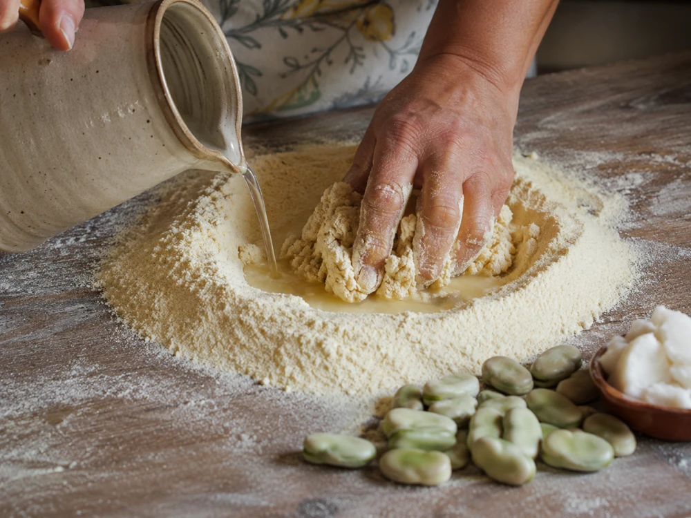 Impastare la pasta a mano